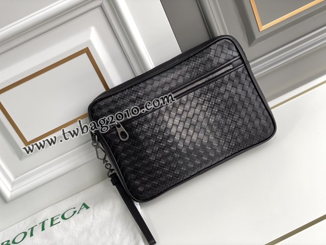 Bottega veneta高端男包 98013 寶緹嘉新款幻彩手拿男士公事包 BV經典款原廠胎牛皮純手工編織手拿包  gxz1359